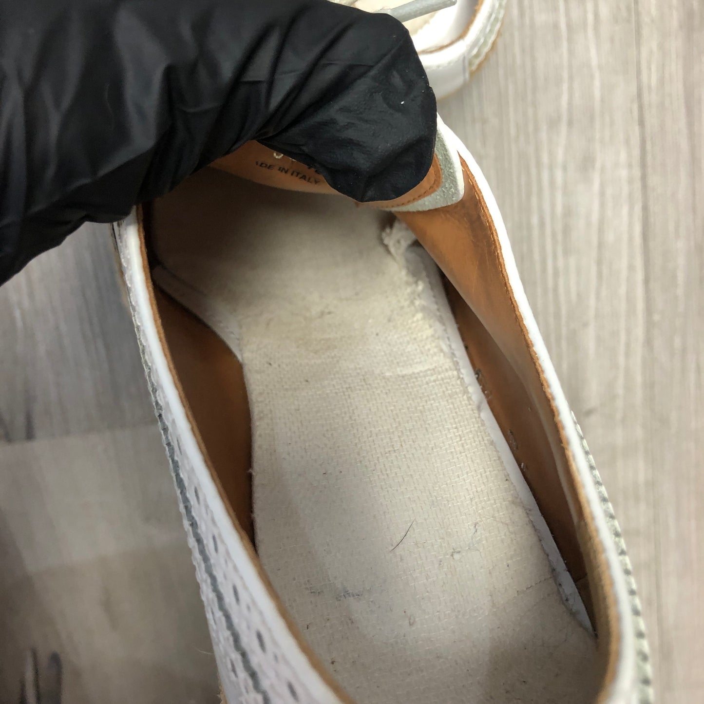 Prada Women's White Leather Brogue Platform Oxfords Size 36.5