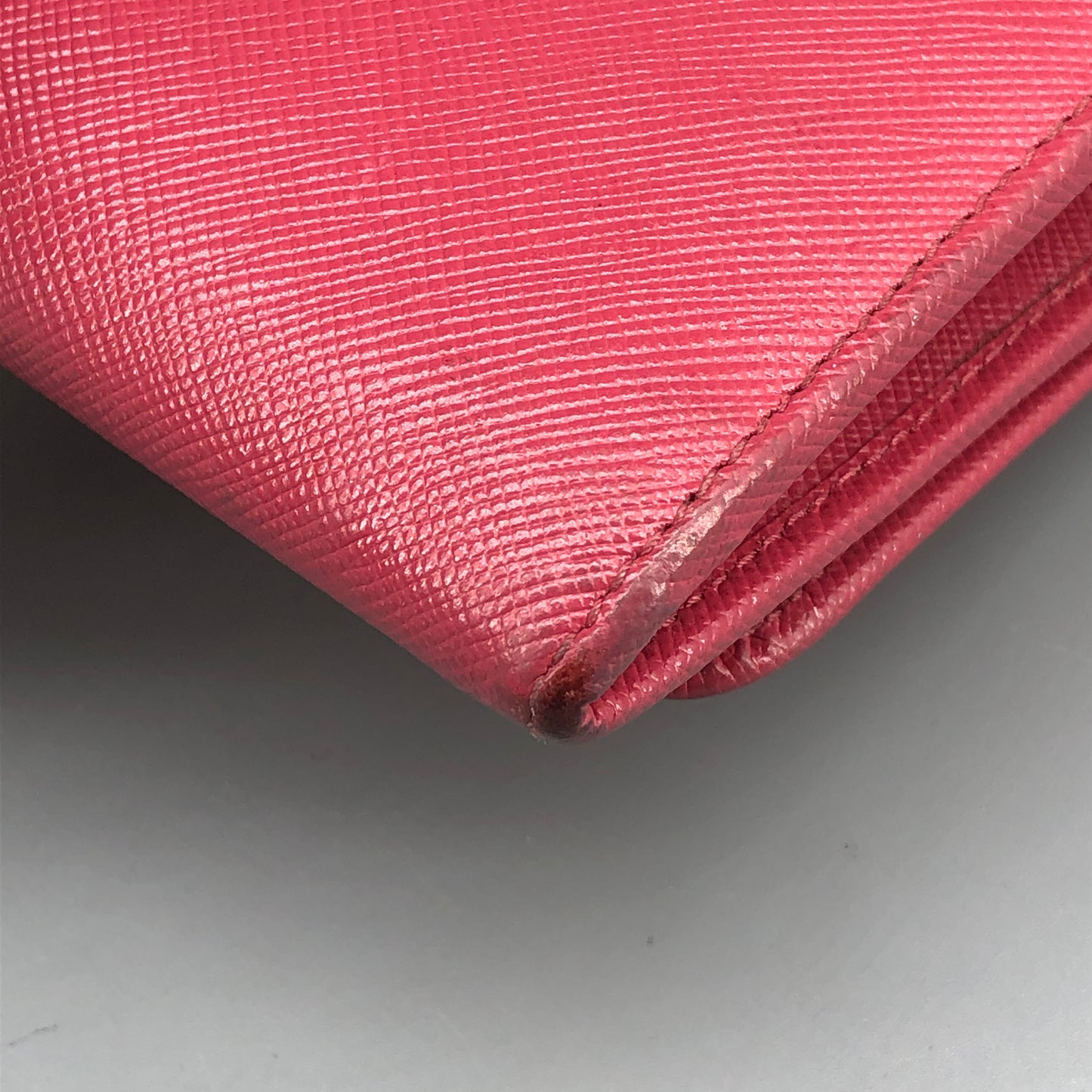 Prada Saffiano Leather WOC Wallet On Chain Hot Pink