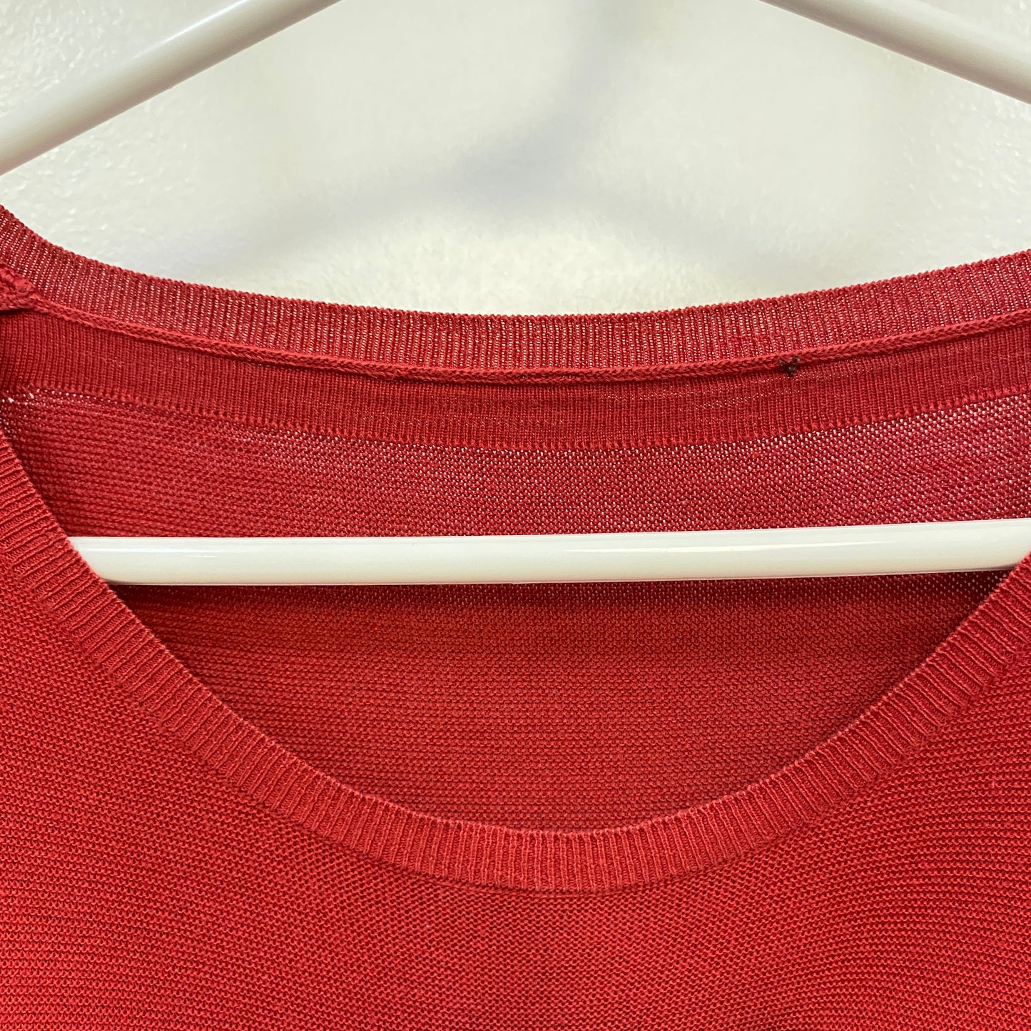 Loro Piana Red Short Sleeve Knit Top