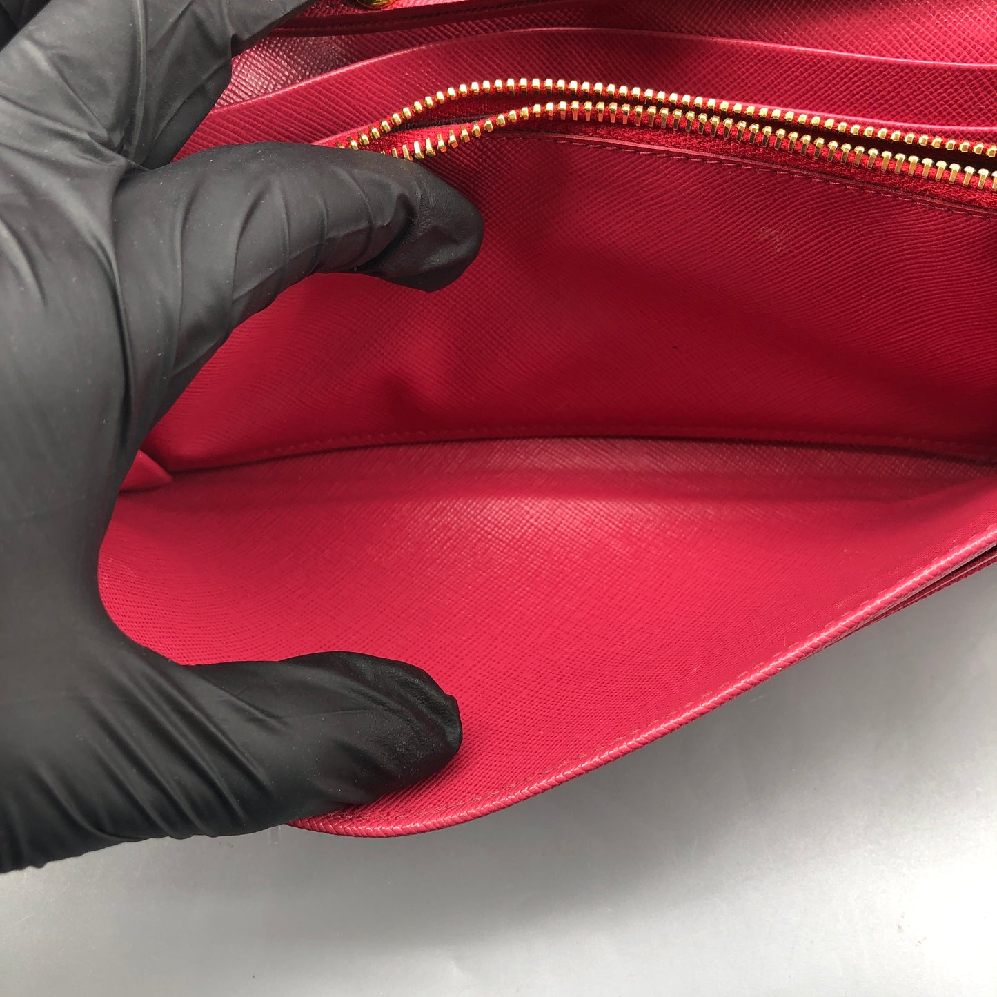 Prada Saffiano Leather WOC Wallet On Chain Hot Pink