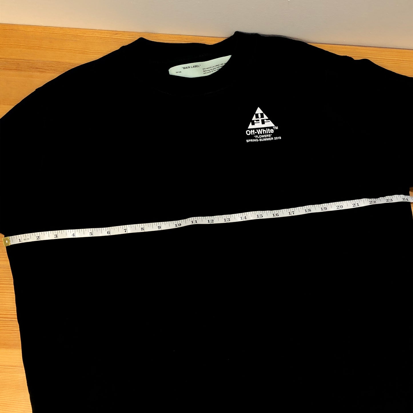 Off-White Black Floral Arrow Print Long Sleeve Top Size M