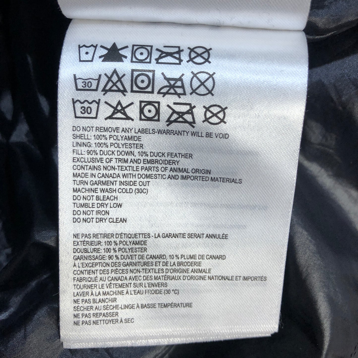 Canada Goose Black Hooded Down Jacket Size 3XL