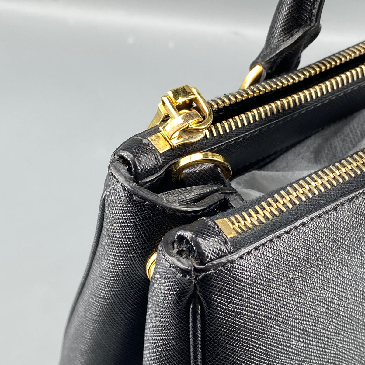 Prada Galleria Large Tote Bag Black Saffiano Leather
