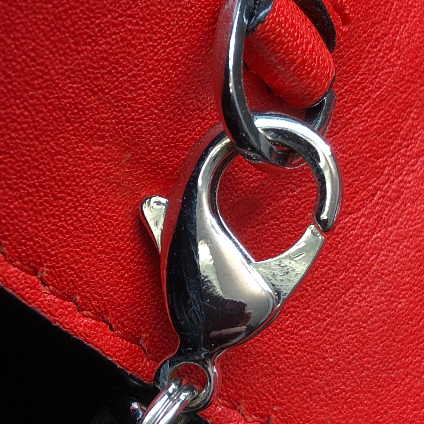 Mackage Red Leather Chevron Metal Logo Flap Crossbody Bag