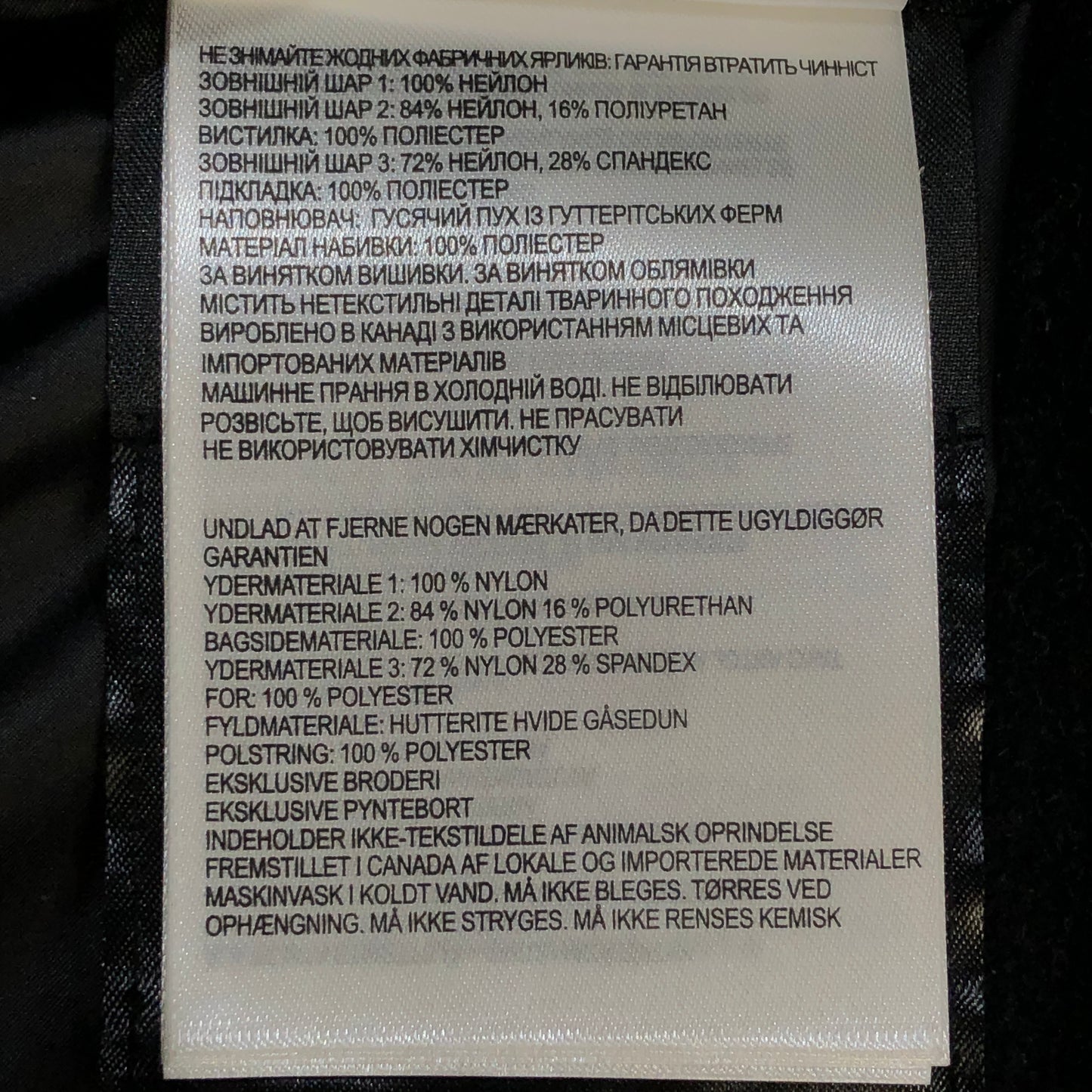 Canada Goose Black Quilted Down Puffer Jacket Size 2XS