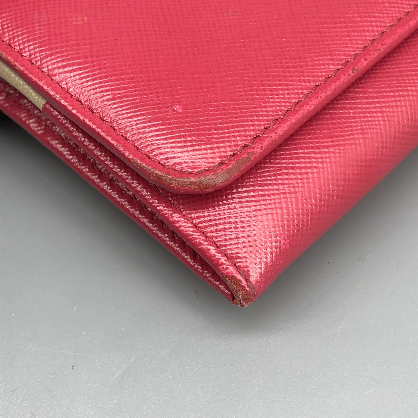 Prada Hot Pink Saffiano Leather Long Wallet