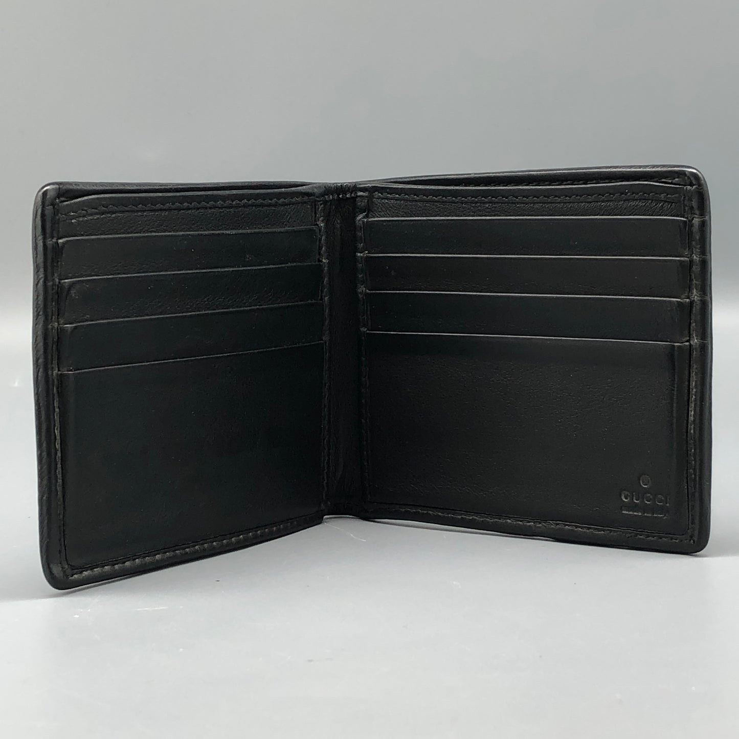 Gucci Black/Green/Red Web Stripe Bifold Wallet