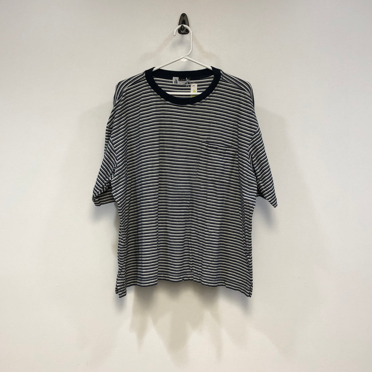 Lanvin Navy blue & white horizontal stripes T-shirt Size XXL