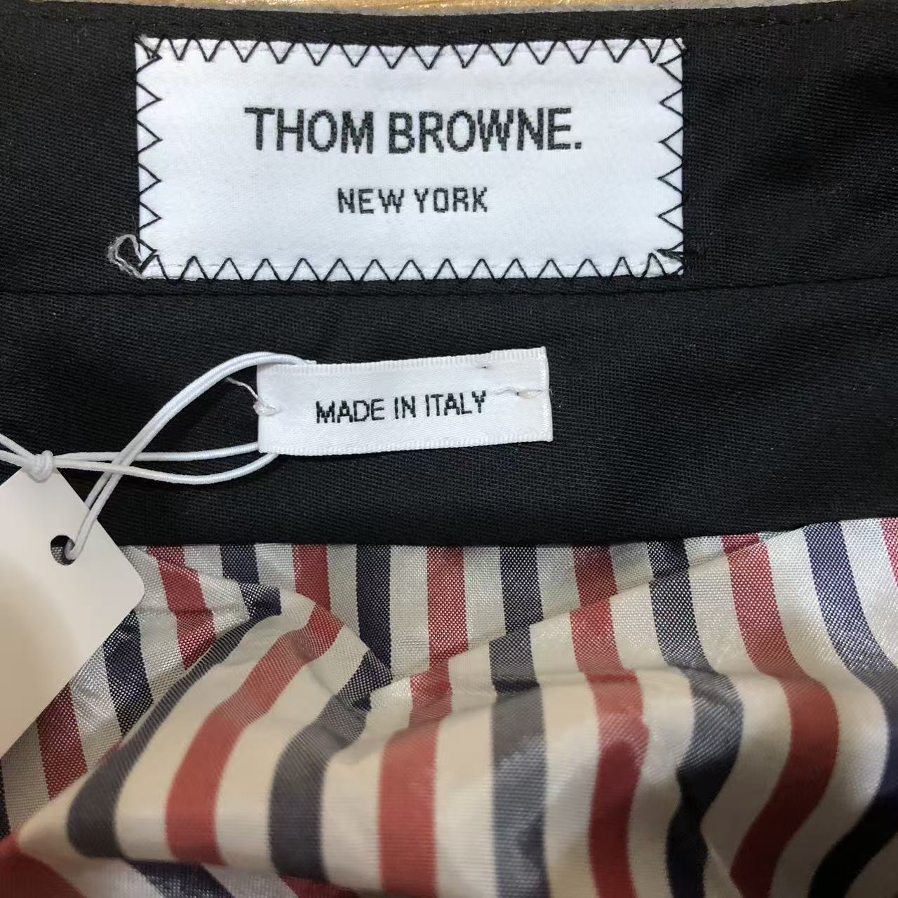 Thom Browne Windowpane Wool Pleated Mini Skirt