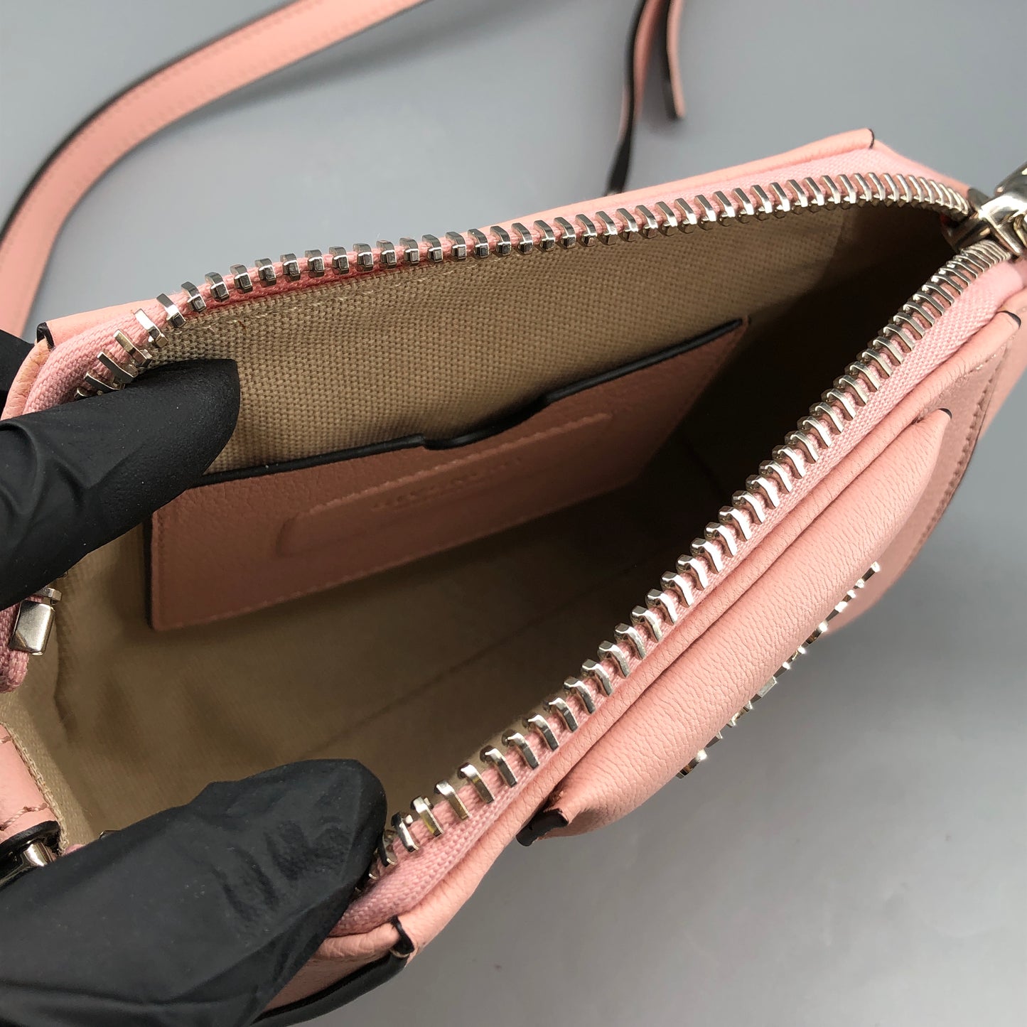 Givenchy Mini Antigona Leather Crossbody Bag Blush Pink