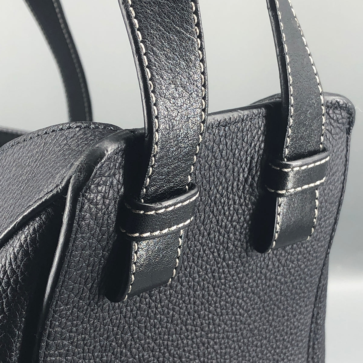 Loewe  Dark Blue Hammock Grained Leather Shoulder Bag