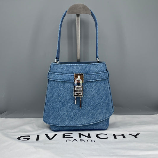 Givenchy Blue Denim Mini Bucket Shoulder Bag