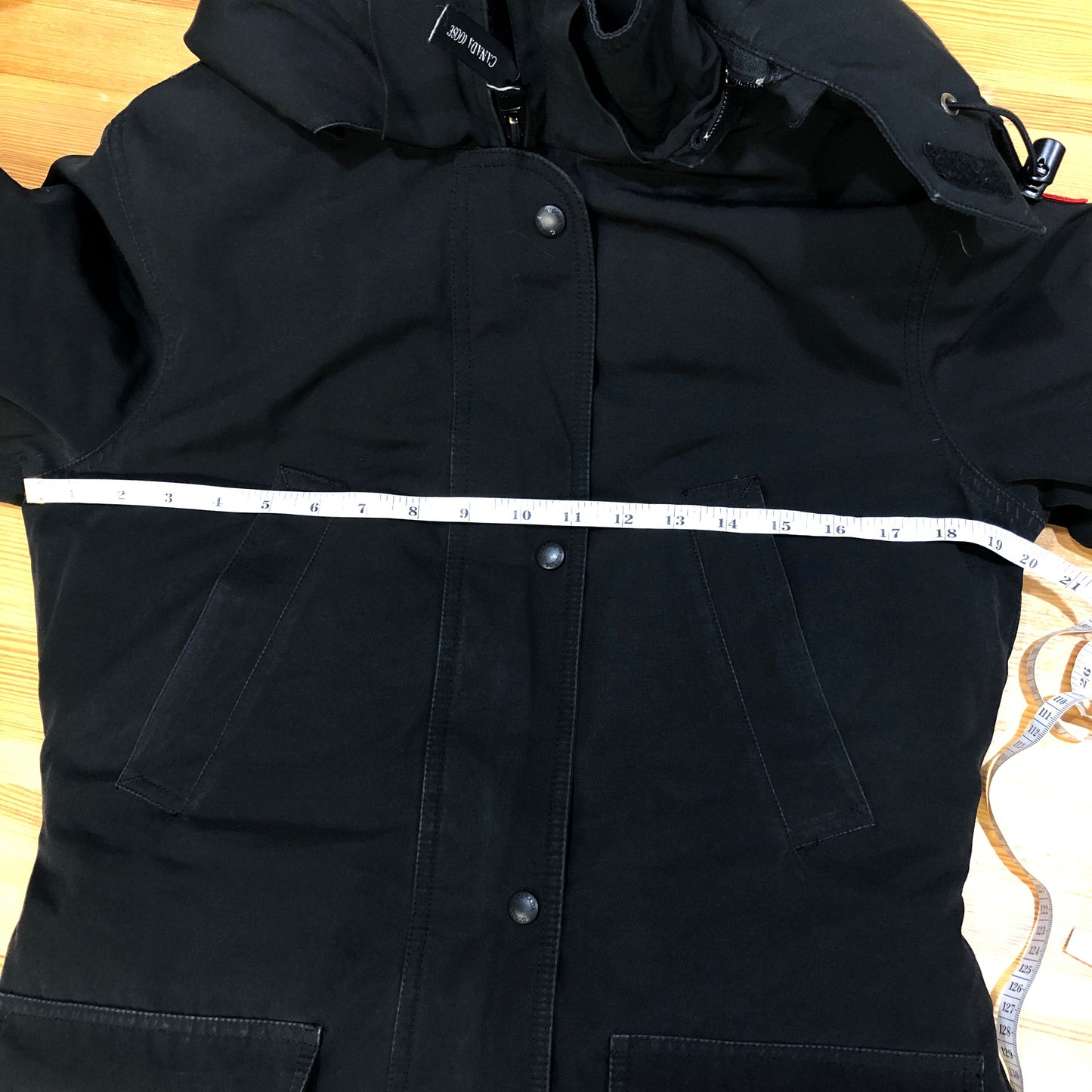 Canada Goose Black Mid-Length Fur Hood Parka Size S