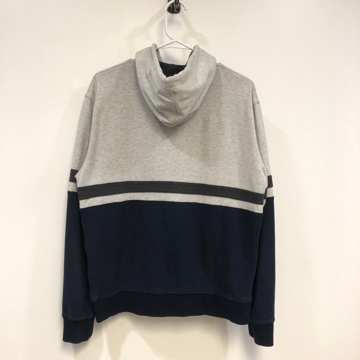Brunello Cucinelli Grey & Navy Color-Block Zip-Up Hoodie Size S