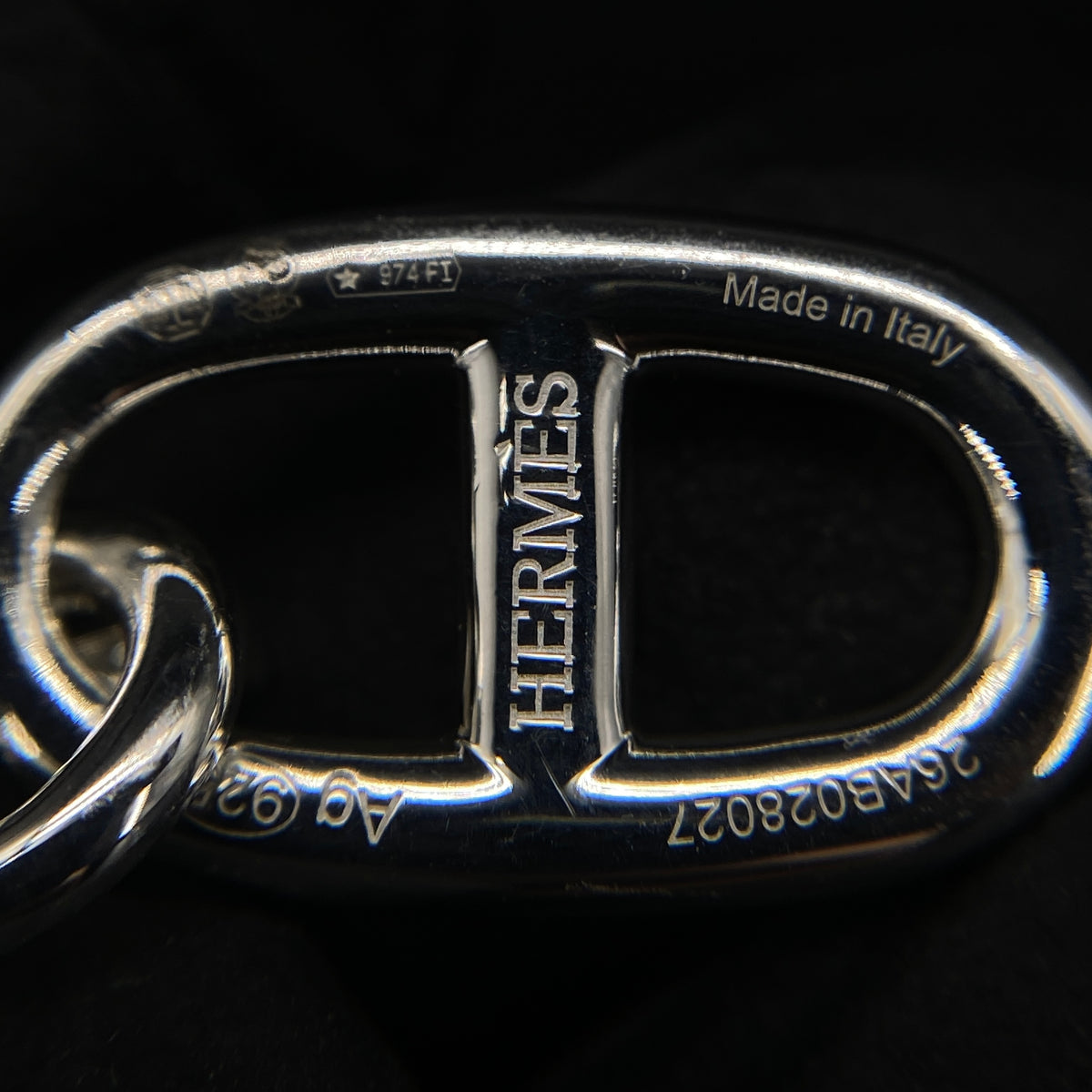 Hermes Silver Toggle Necklace Chaine d'Ancre Pendant