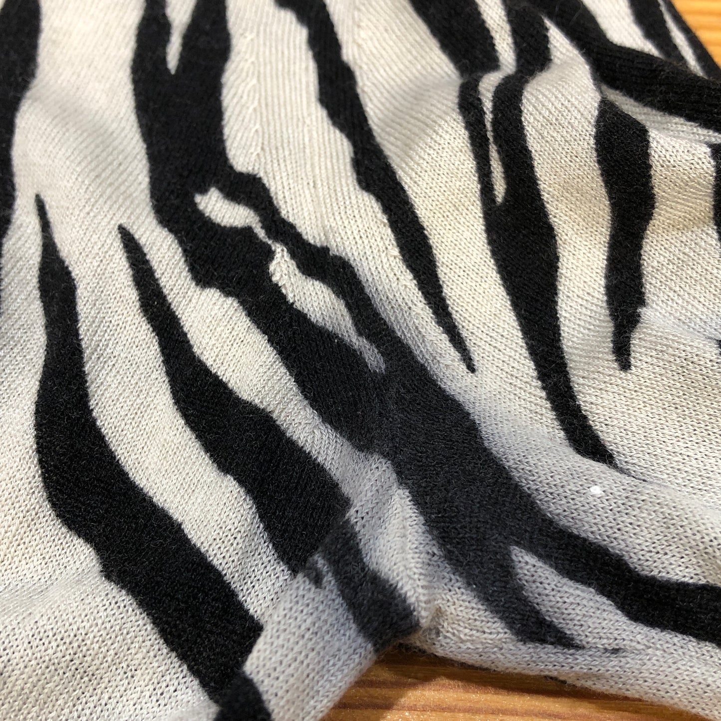 MaxMara Black & White Zebra Print Long Sleeve Top Size L