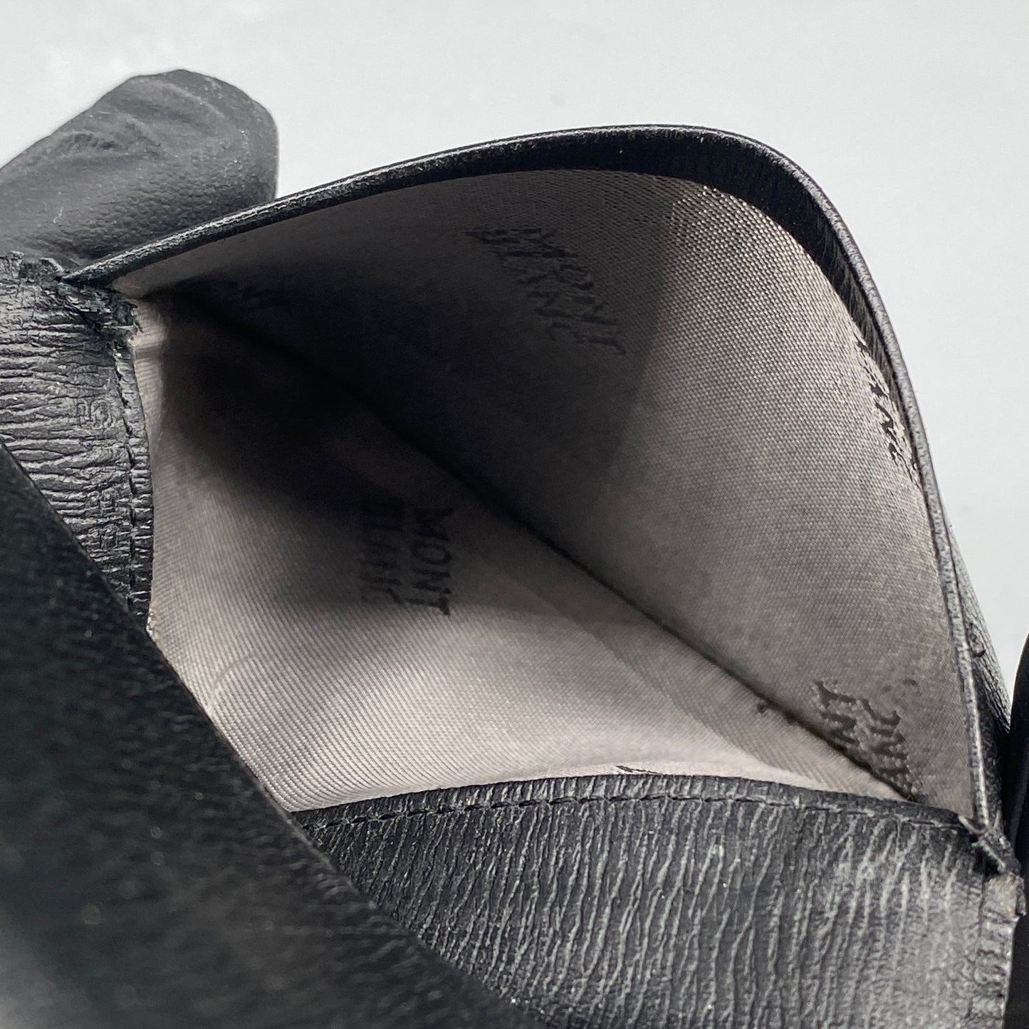 Montblanc Black Textured Leather Bifold Card Wallet