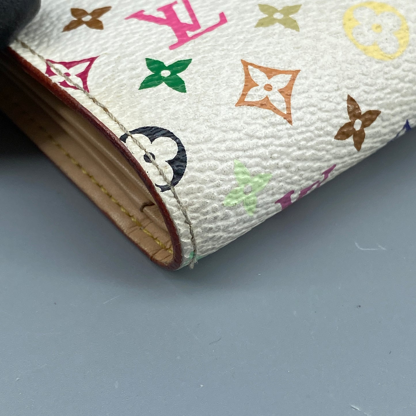 Louis Vuitton White Multicolor Monogram Wallet