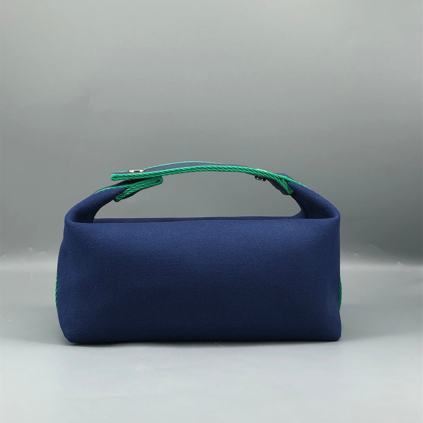 Hermes Blue/Green Cotton Canvas Small Bride-A-Brac Case