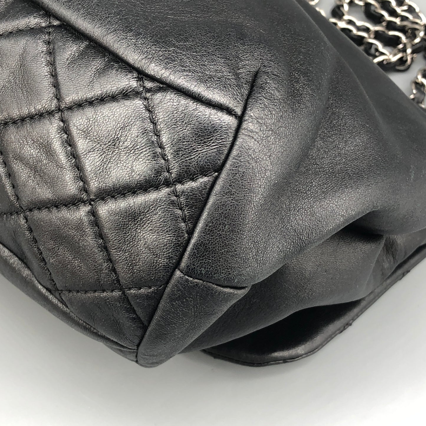 Chanel Lambskin Quilted Large Trianon Messenger Flap Black