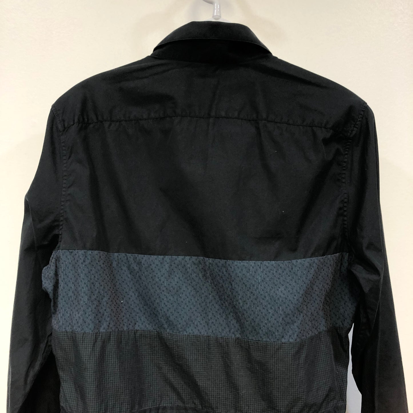 Dolce & Gabbana Black Forest Color Block Woven Long Sleeve Shirt Neck Size 15 1/2 (39)