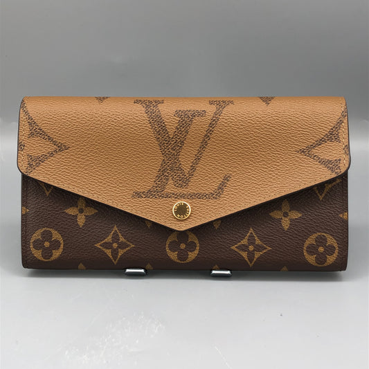 Louis Vuitton Reverse Monogram Sarah Wallet Caramel Brown
