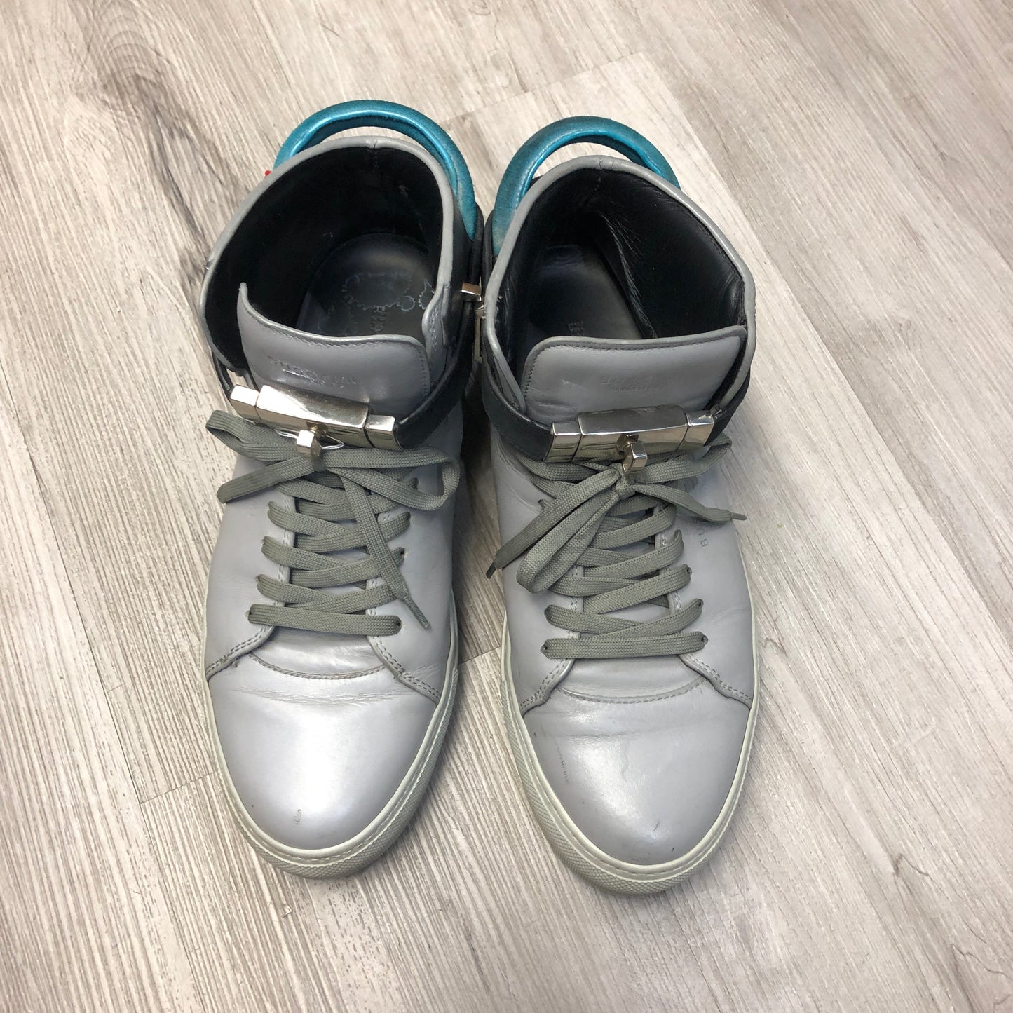 Buscemi Men's High-Top Sneakers Size 41 Light Grey