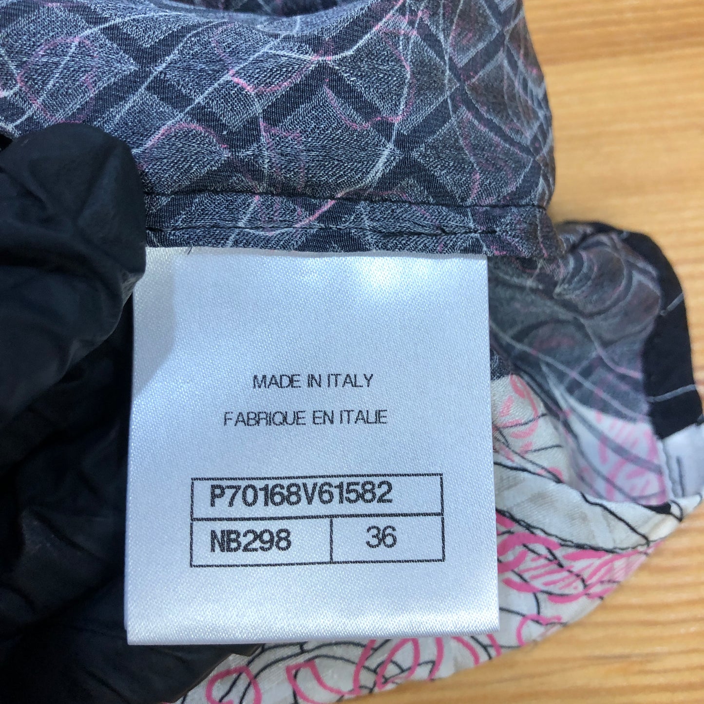 Chanel Camellia Print Corset Top Size 36
