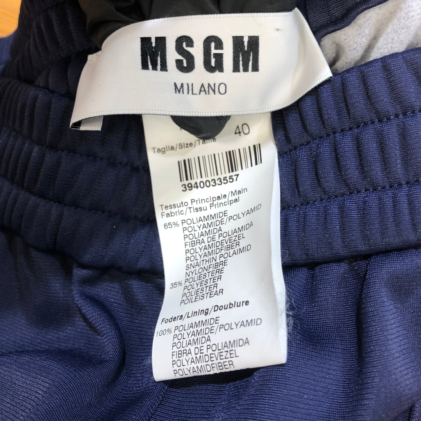 MSGM Navy Blue Colorblock Track Jacket & Pants Set