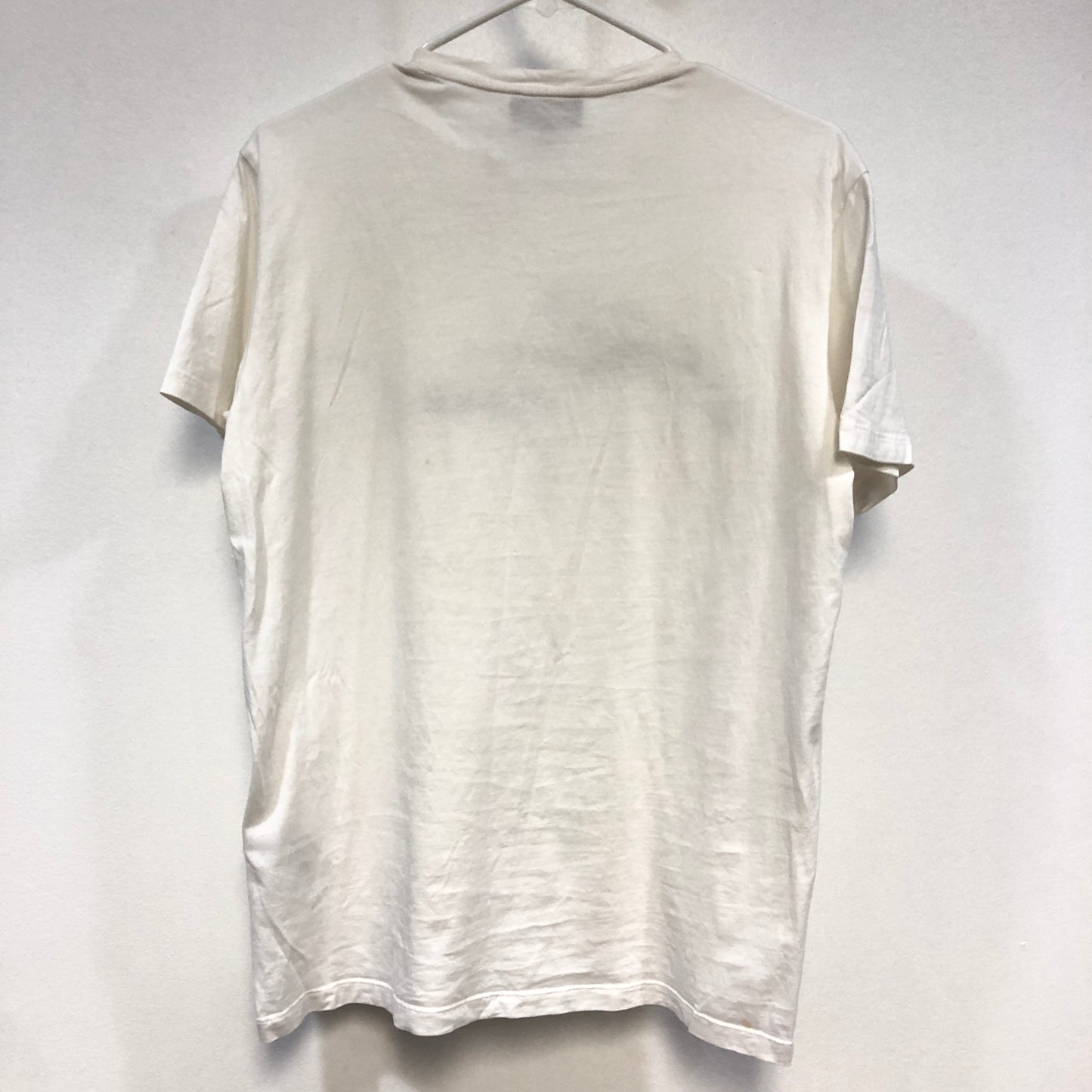 Emporio Armani White Signature Print T-Shirt Size L