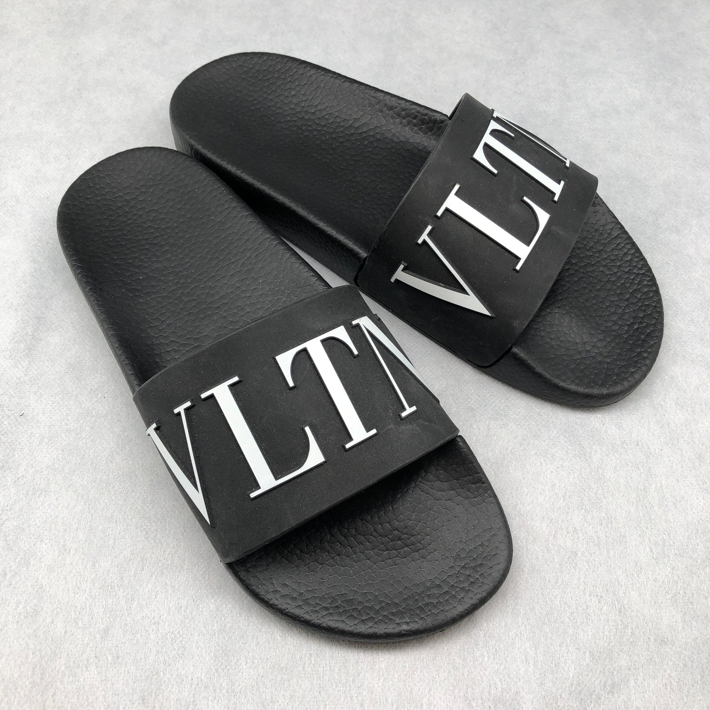 Valentino Black VLTN Slide Sandals Size 38