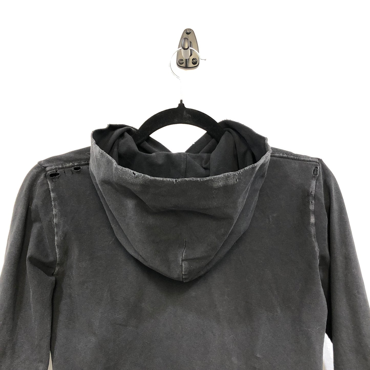 Balenciaga Deep Grey Statue Print Long Sleeve Hooded Top Size S