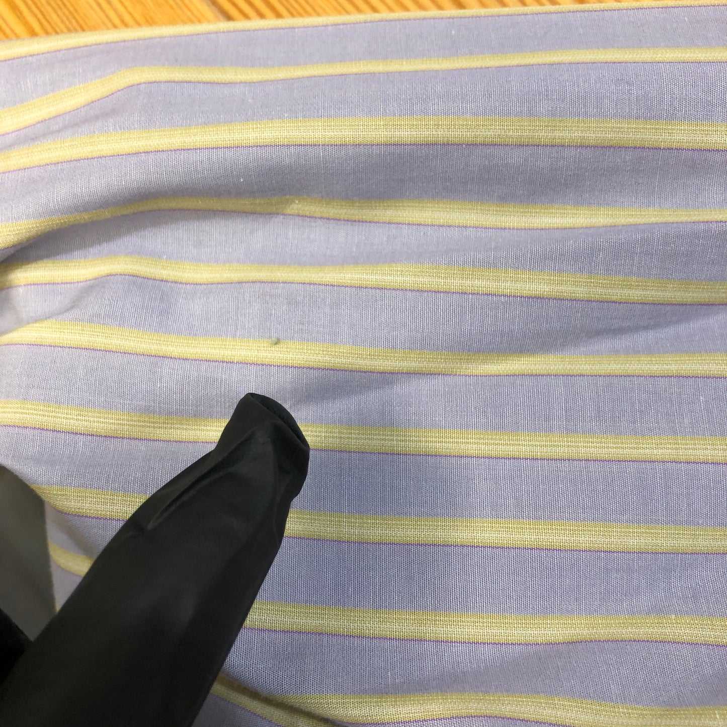 Saint Laurent Lavender & Light Yellow Striped Cotton Button-Down Shirt