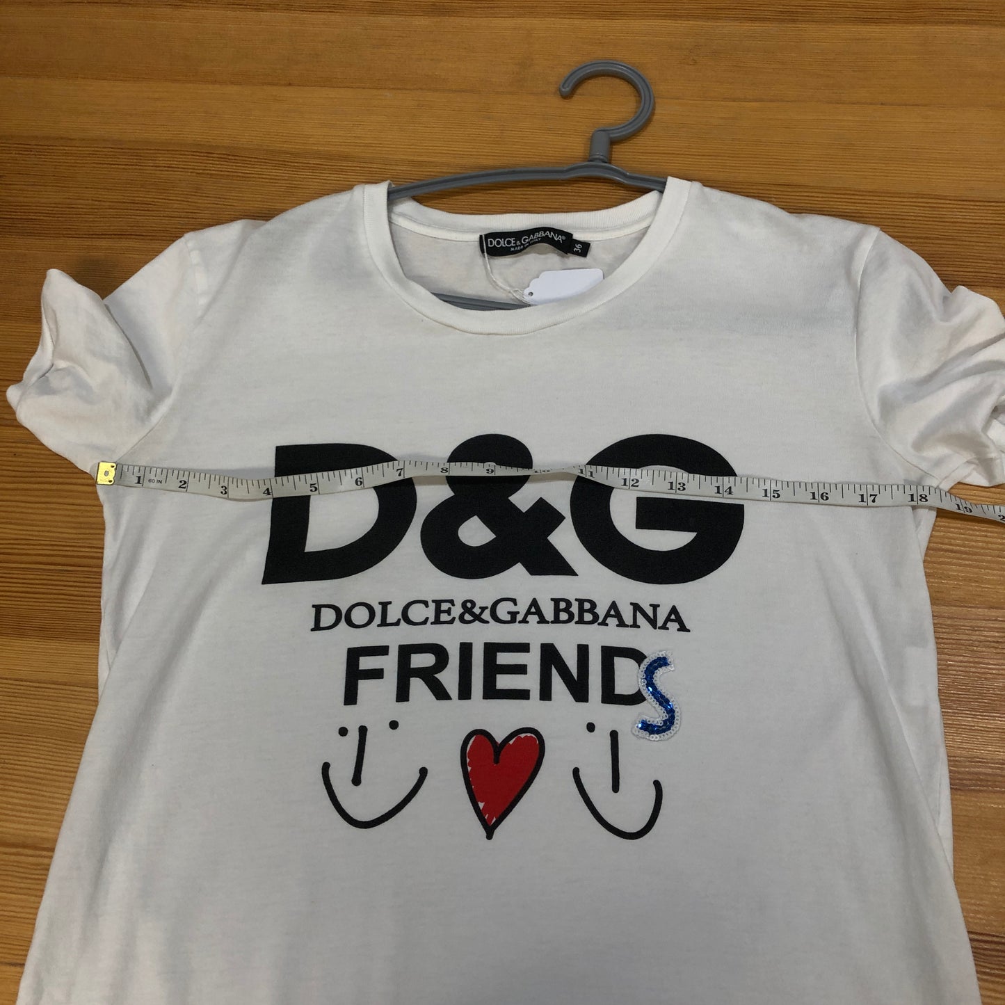 Dolce & Gabbana White Short‑Sleeve Printed T‑Shirt Size 36