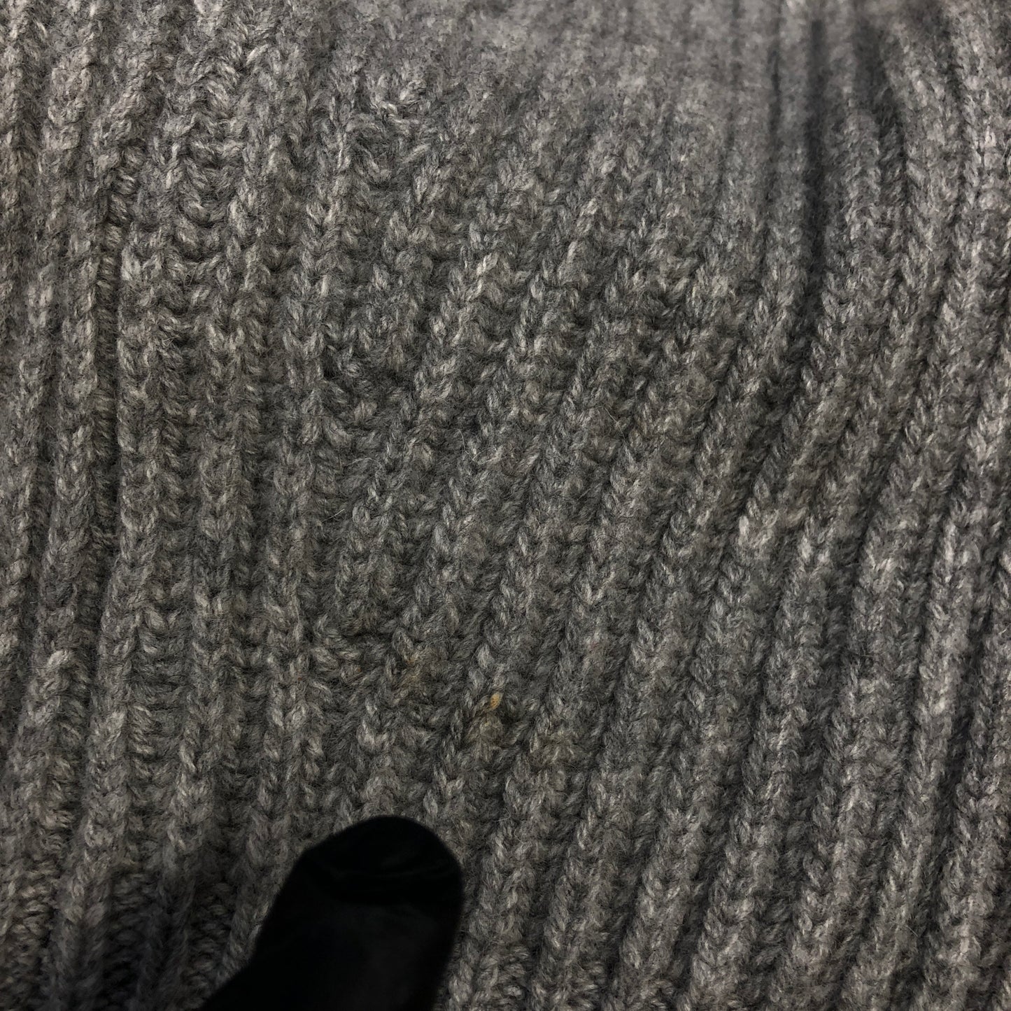 Acne Studios Grey Ribbed Knit Turtleneck Sweater Size S