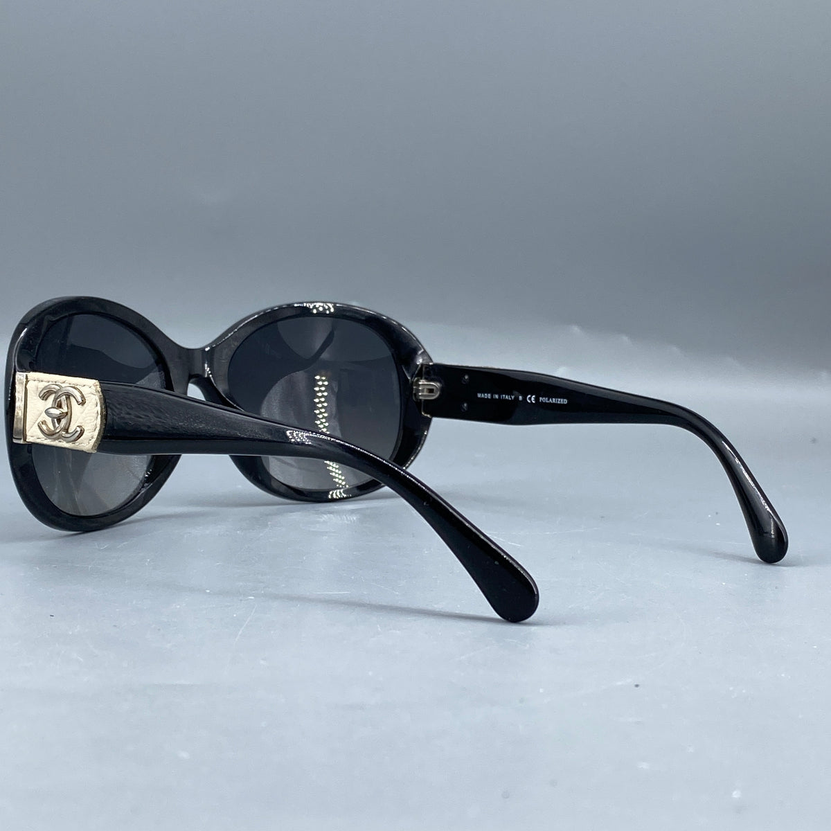 Chanel Oval Sunglasses Black