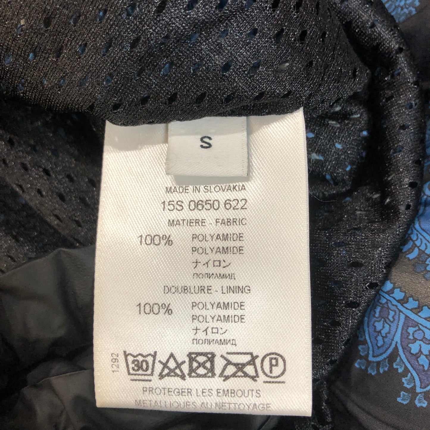 Givenchy Black/Blue Paisley Print Windbreaker Jacket Size S