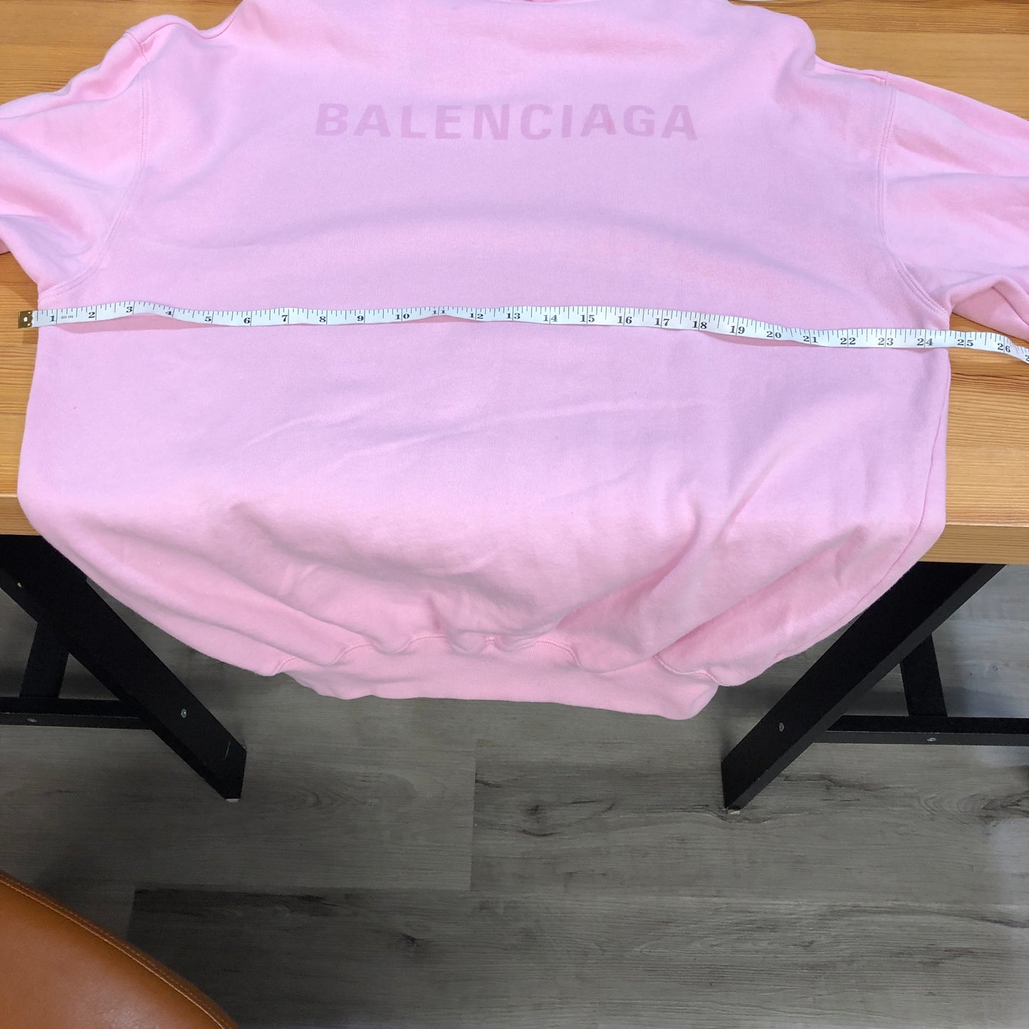 Balenciaga Embroidered Logo Oversized Hoodie Size XS Pink