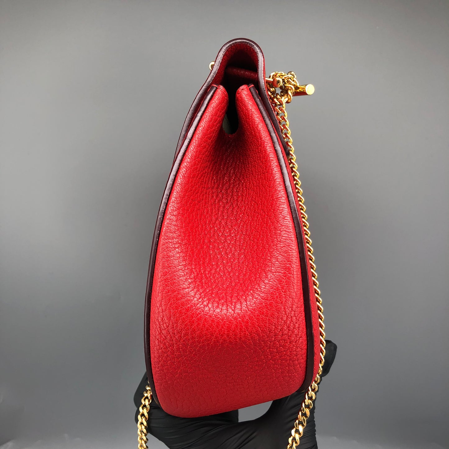 Chloe Drew Medium Leather Crossbody Bag Red