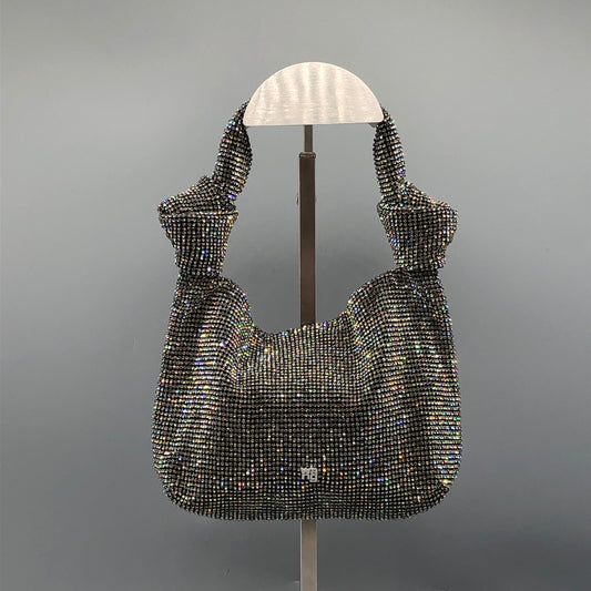 Alexanderwang Crystal Mesh Mini Hobo Bag