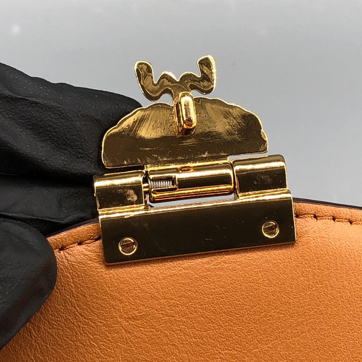 MCM Brown Visetos Chain Shoulder Bag