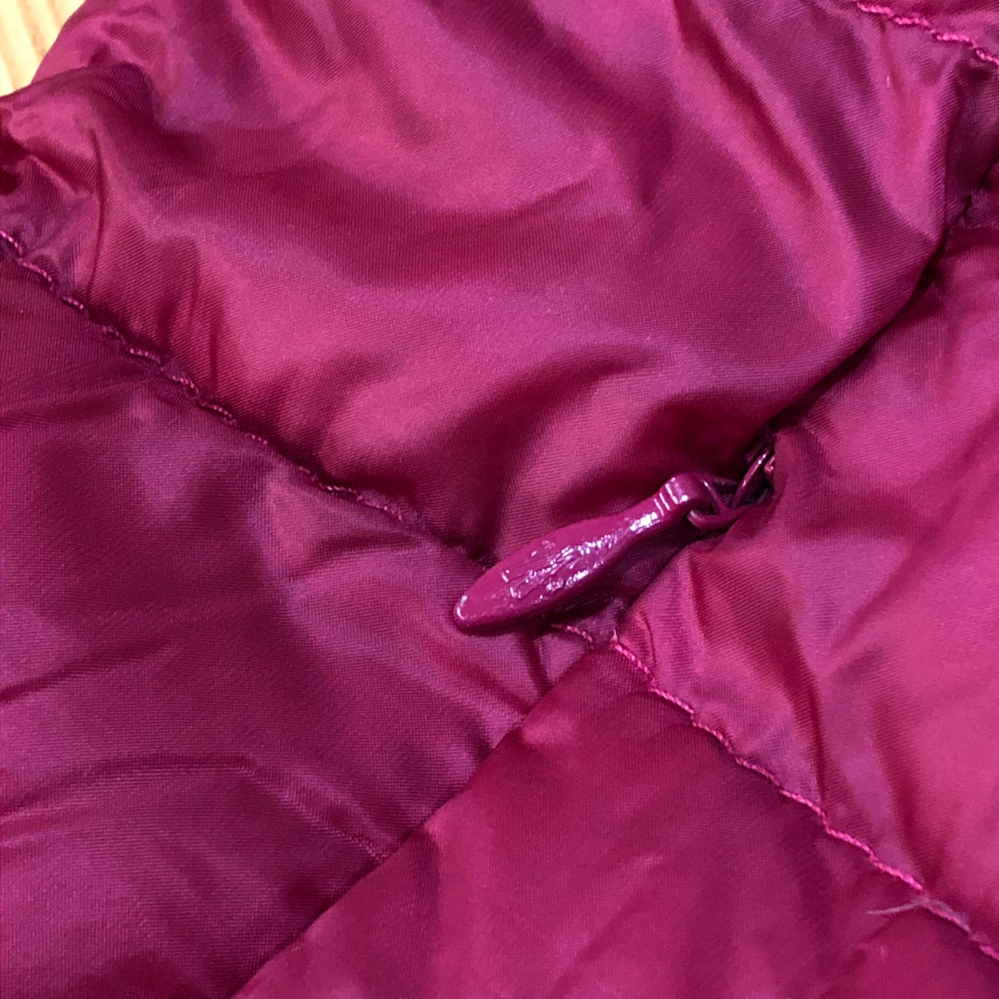 Moncler Fuchsia Stand Collar Quilted Down Gilet Size 2