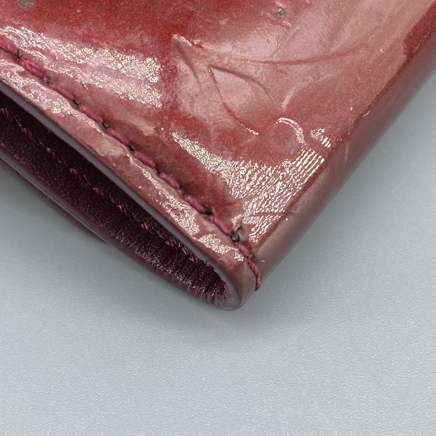 Louis Vuitton Reddish-Brown Monogram Vernis Key Wallet
