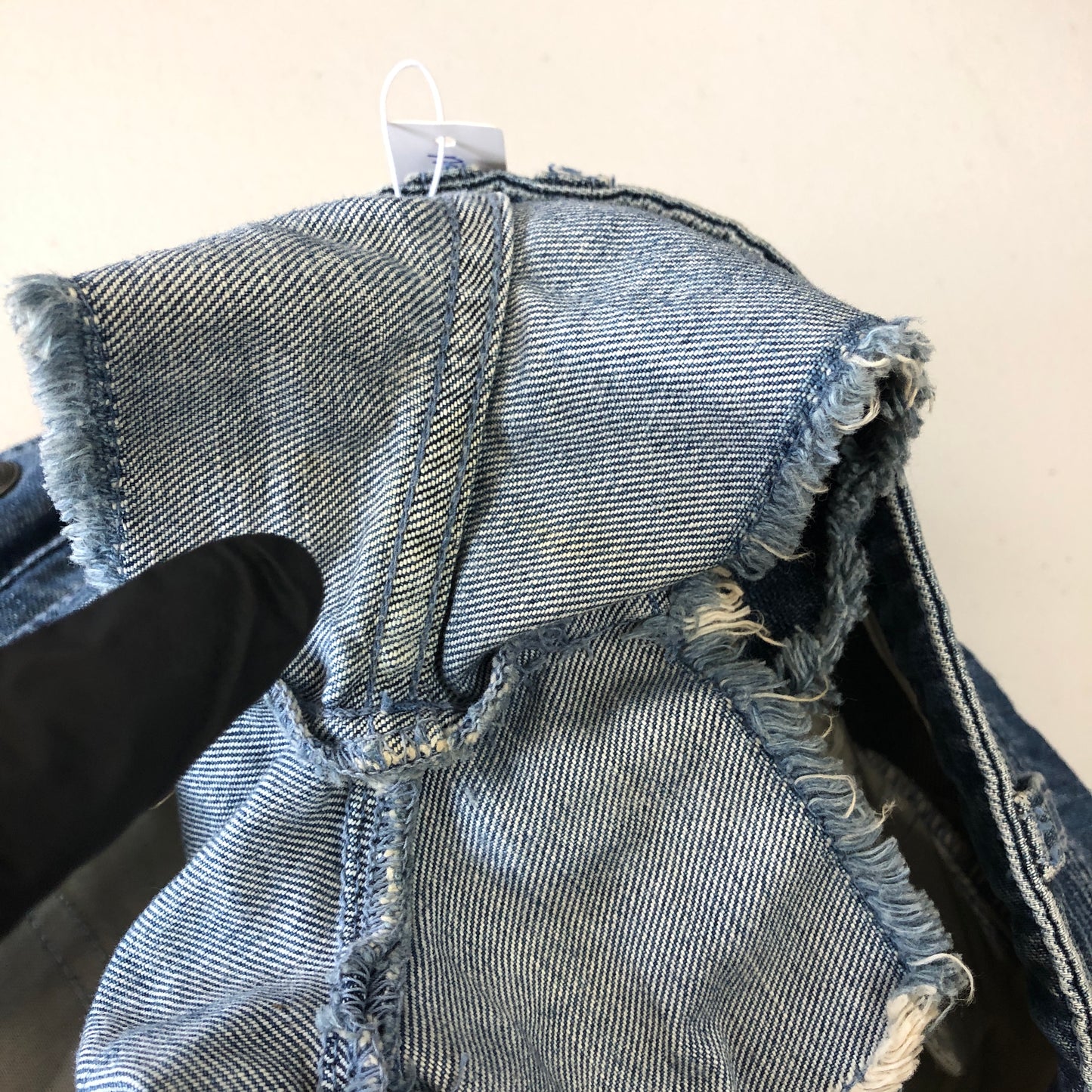 Balmain Distressed Denim Cut-Off Shorts Size 26