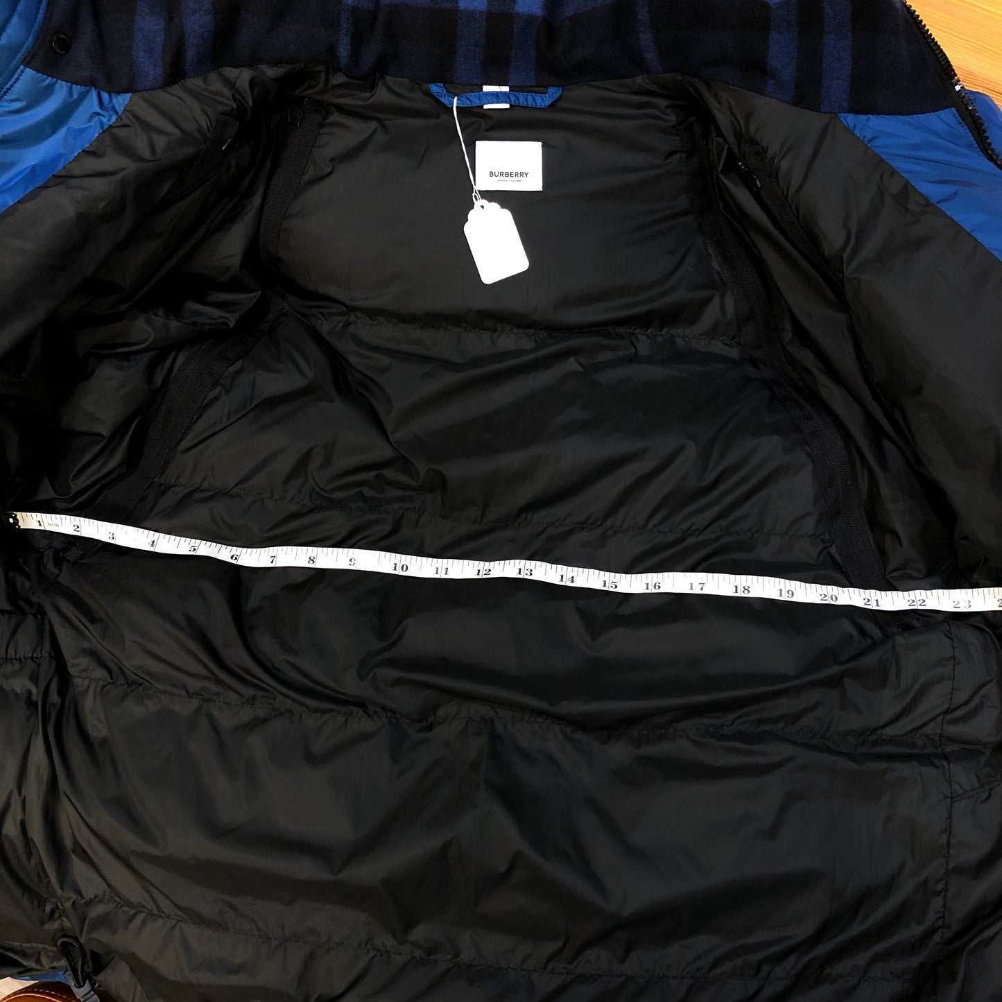 Burberry Bright Blue Detachable Hood Quilted Puffer Down Jacket Size S