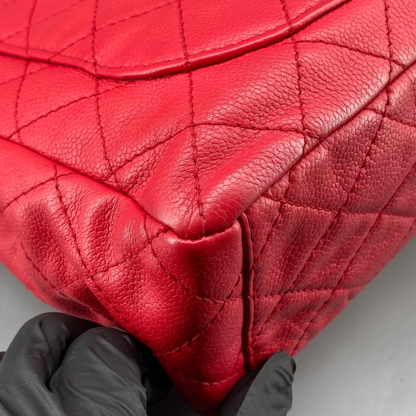 Chanel Classic Soft Red Quilted Leather Flap Shoulder Bag
