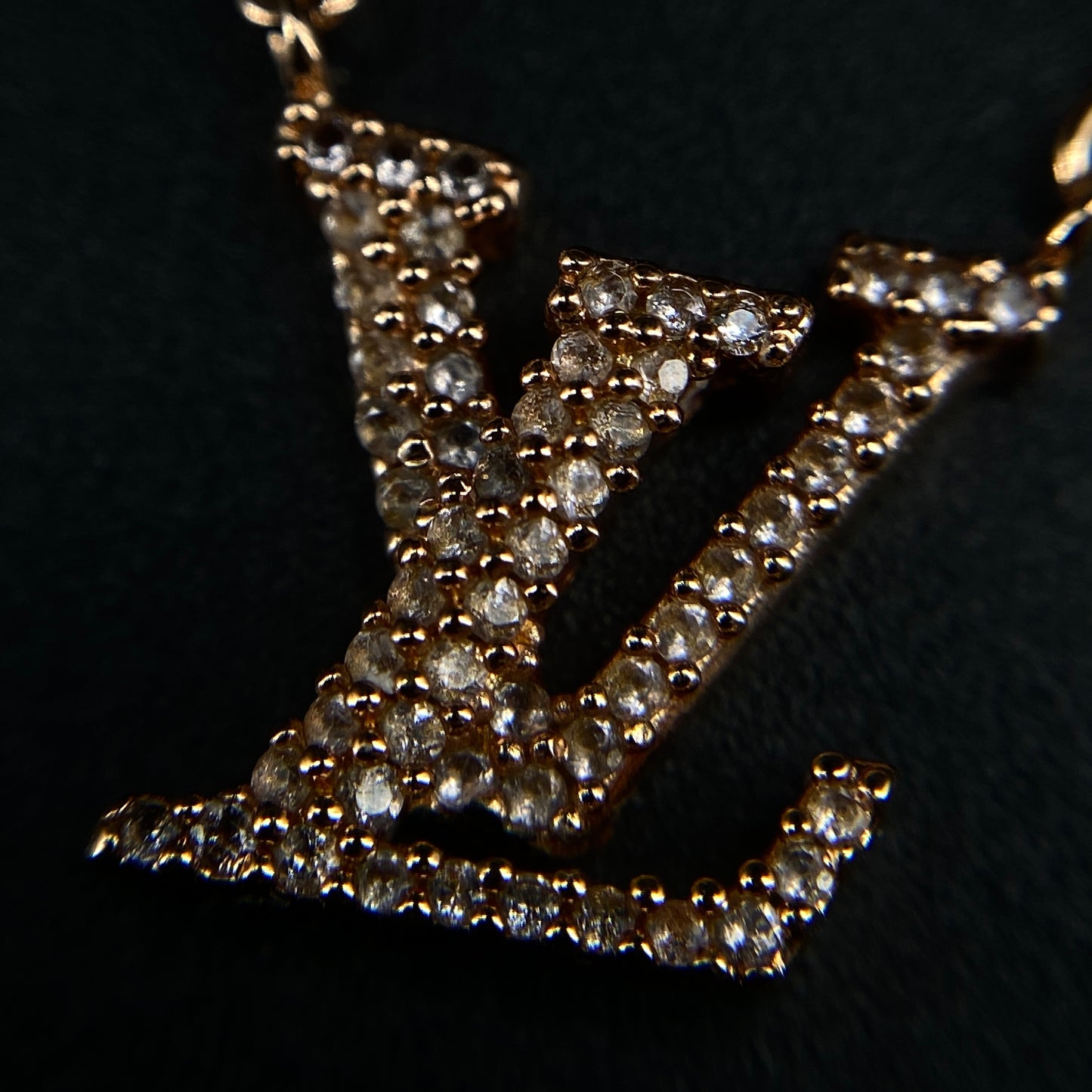 Louis Vuitton Gold LV Pendant Necklace