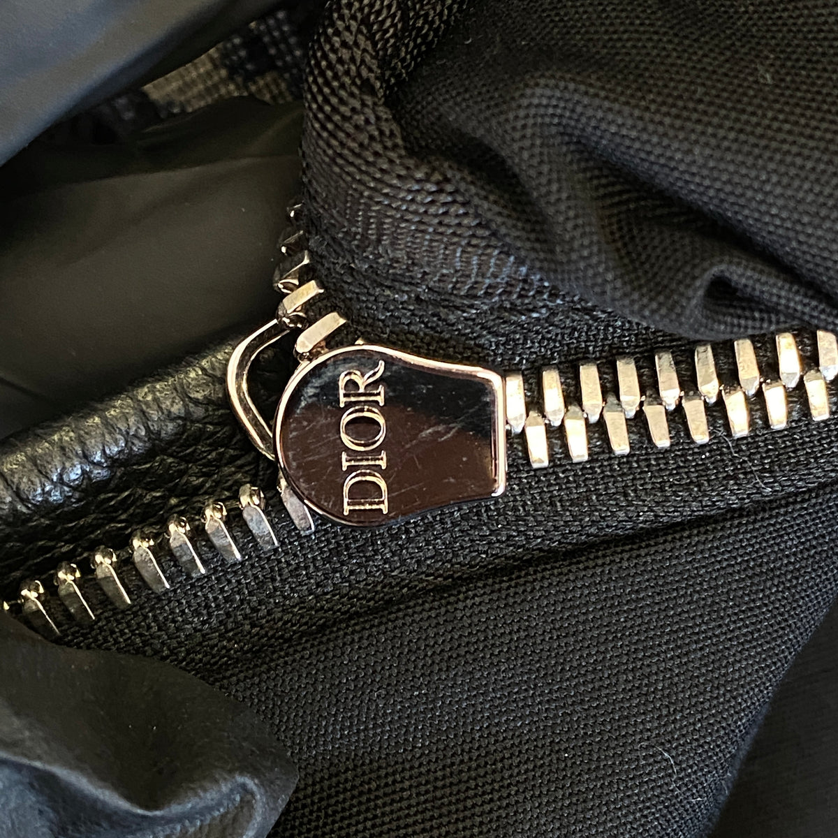 Christian Dior Navy Grey Oblique Jacquard Backpack Bag