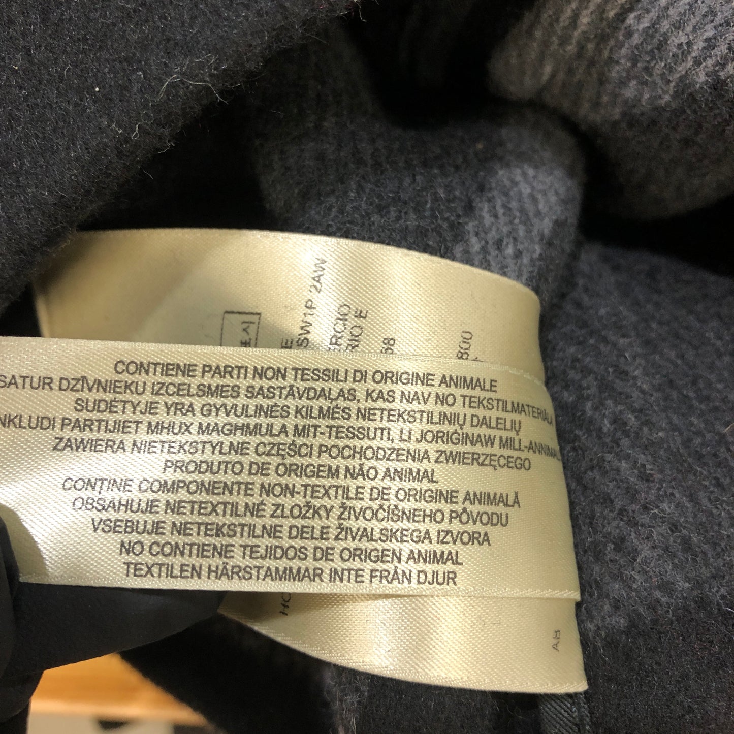 Burberry Black Wool Duffle Hooded Coat Size48