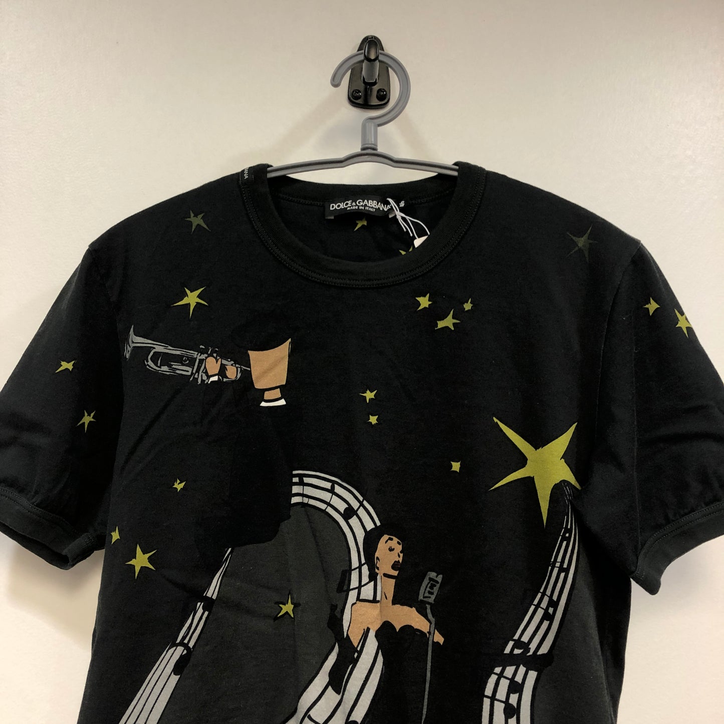 Dolce & Gabbana Black Piano Graphic T-Shirt Size 46